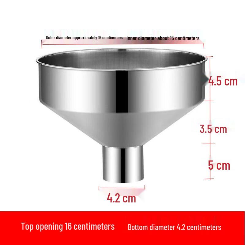 Large Caliber Stainless Steel Powder & Jam Funnel