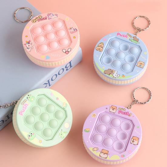 Push Bubble Spielkonsolen Schlüsselanhänger Stressabbau Mini Blasenplatzen Spielmaschine Fidget Spielzeug Rucksack Tasche Geldbörse Anhänger Partygeschenke