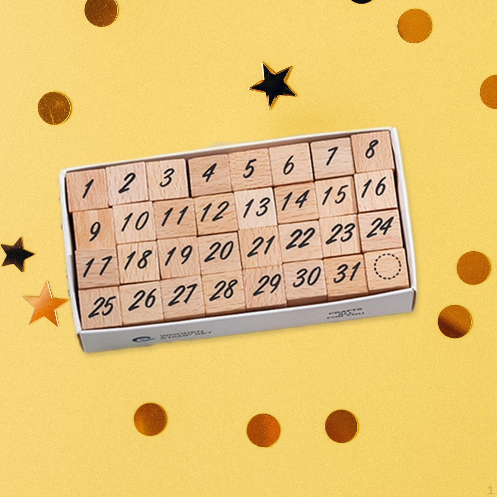 

1 коробка деревянных штампов декоративные легкие дерево резина для штампинга для украшения рисования Numbers