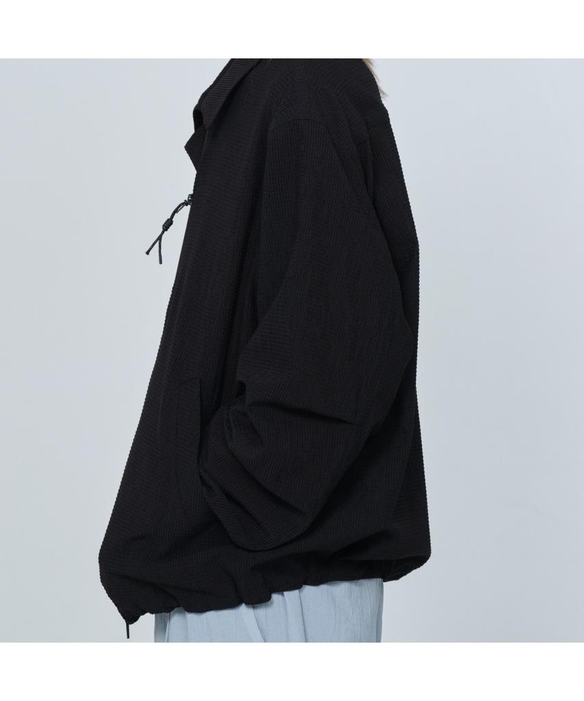 Customellow [Online Only] Black Crinkled Coach Jacket Cquam26212Bkx