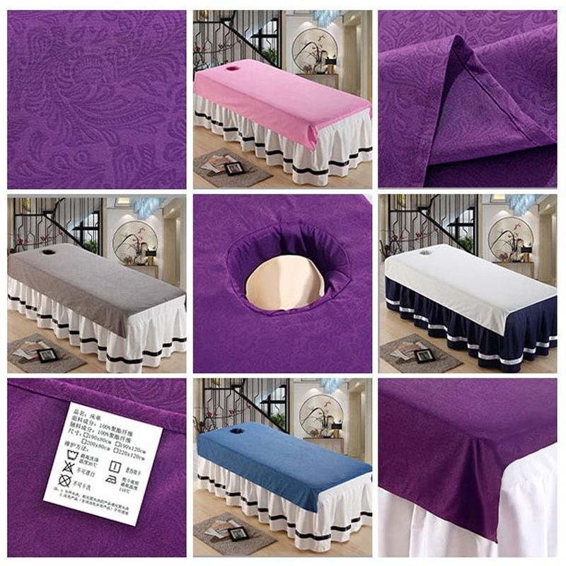 1PC Beauty Salon Soft Breathable Bedspread Comfortable Bed Cover Lightweight Bed Sheet with Holes Massage Bed