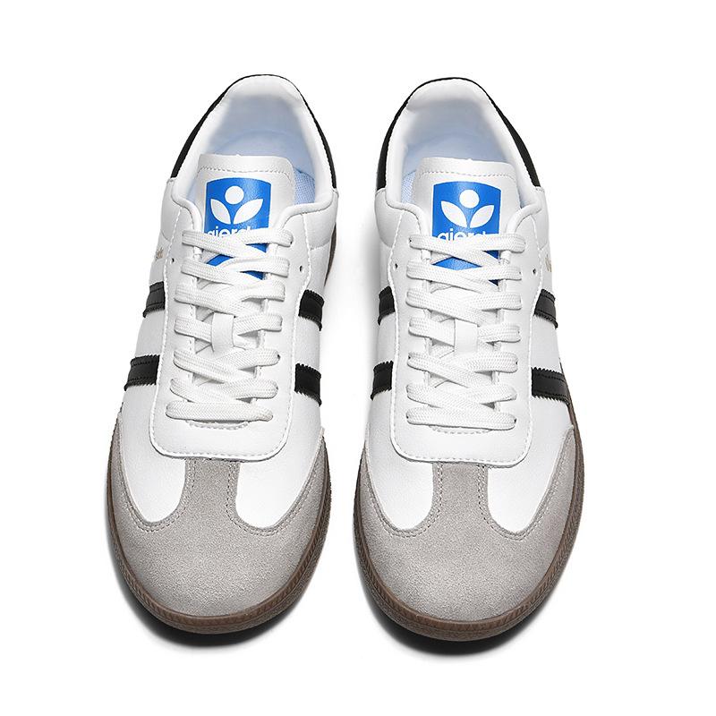 Leather German Training Shoes Women's 2025 New Summer Breathable Thick-soled Versatile Explosive Shoes Casual Niche Board Shoes New