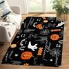 Spooky Pumpkin Ghost Halloween Mat - Washable Non-Slip Floor Rug for Kitchen, Living Room Home Entryway Decor
