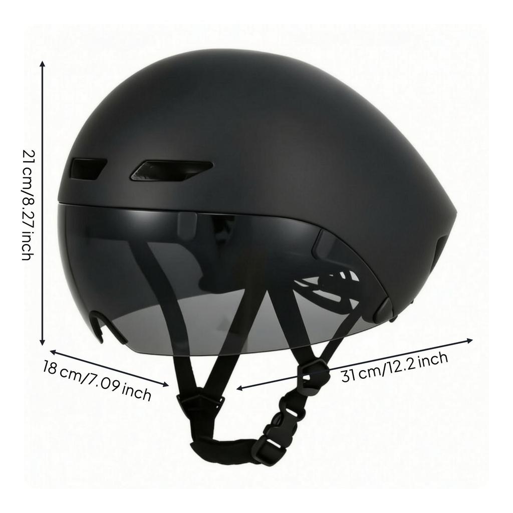 Helmet with Quick-Release Visor Lightweight Road Bike Matte