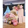 Pink and White Balloon Arch Kit, 121PCS Pink and Gold Balloon Garland Pastal Pink White Gold Confetti Balloons for Girls Birthday Baby Shower Wedding