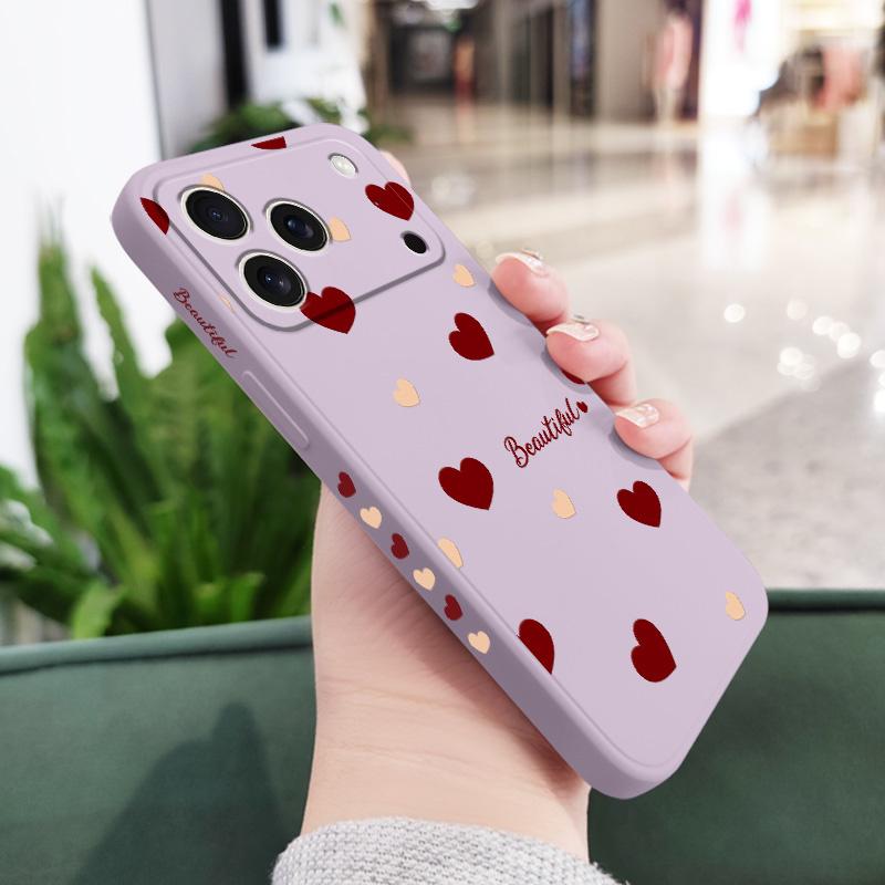 

Heart Throbs Phone Case For iPhone 17 16 16e 15 14 13 Air Plus Pro Max Mini Liquid Silicone Cover iPhone 14 Pro