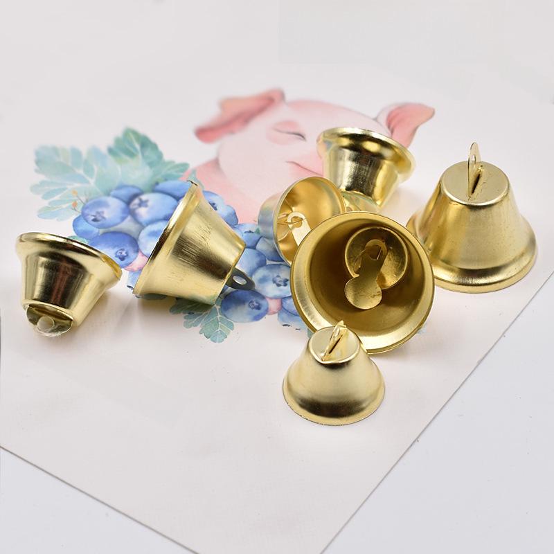10-50MM Gold Open Trumpet Bell Christmas Decoration Wind Chime Bells for DIY Accessories