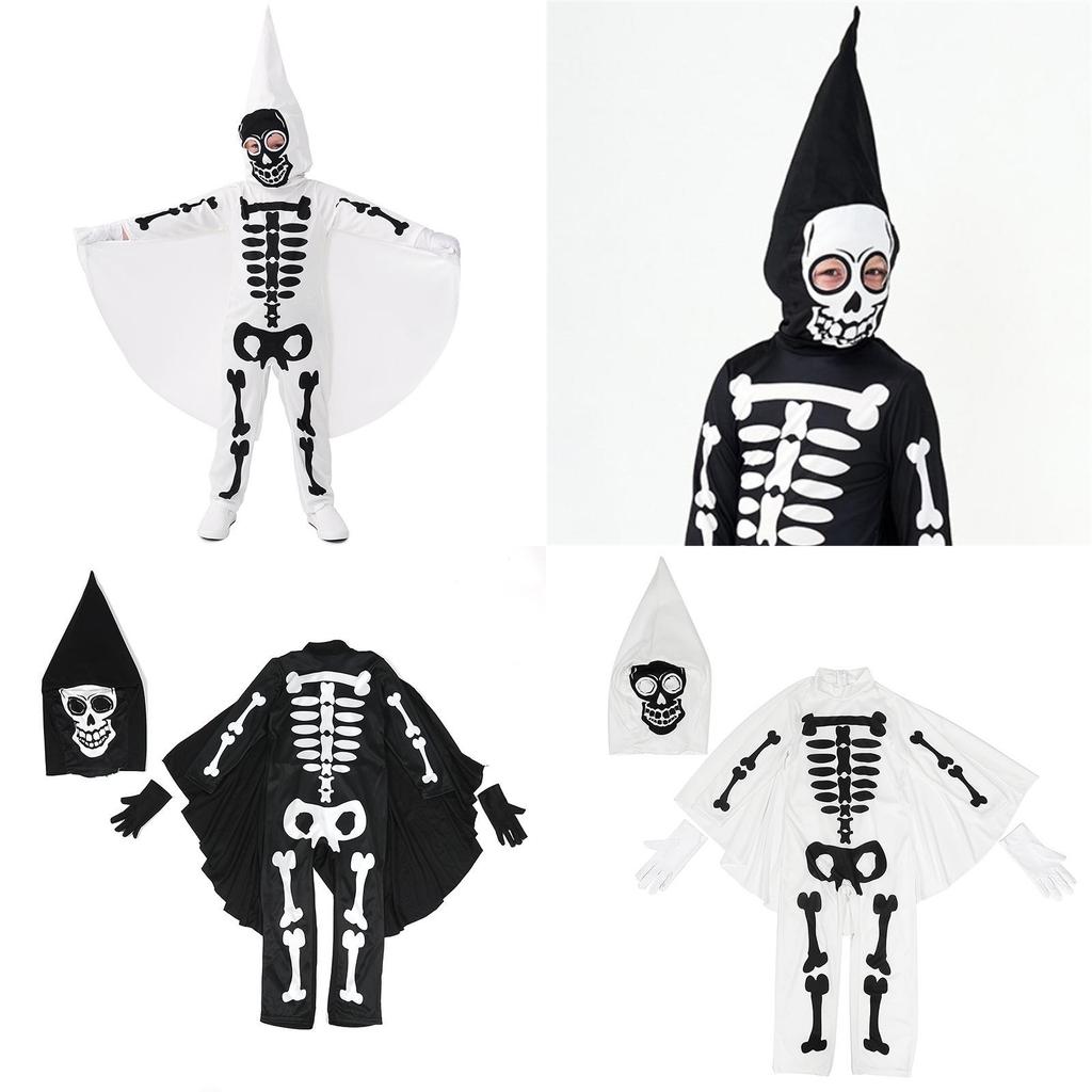 Halloween-Kostüm für Kinder Einzigartiges Totenkopf-Cosplay-Outfit für Partys und Aufführungen