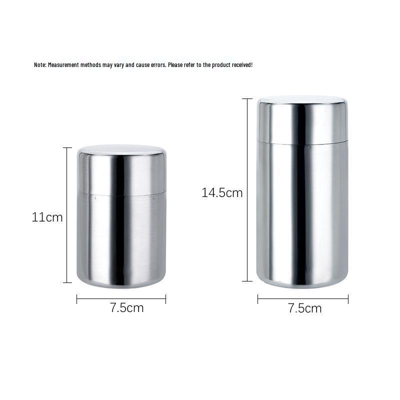 Portable 304 Stainless Steel Tea Storage Can - Sealed Small Size for Household Use