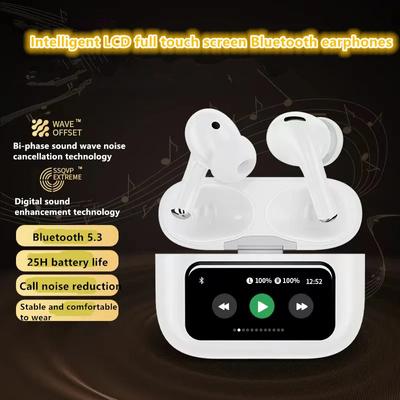 Upgraded A8pro Bluetooth 5.3 Earphone Active Noise Cancelling Wireless Earphones Sports Waterproof 15 National Languages