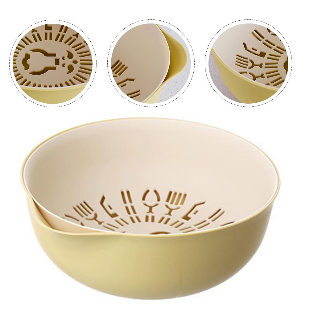 Vegetable Basket Drainer Draining Kitchen Supply Food Basin and Fruit Washing Container Strainer Versatile Storage
