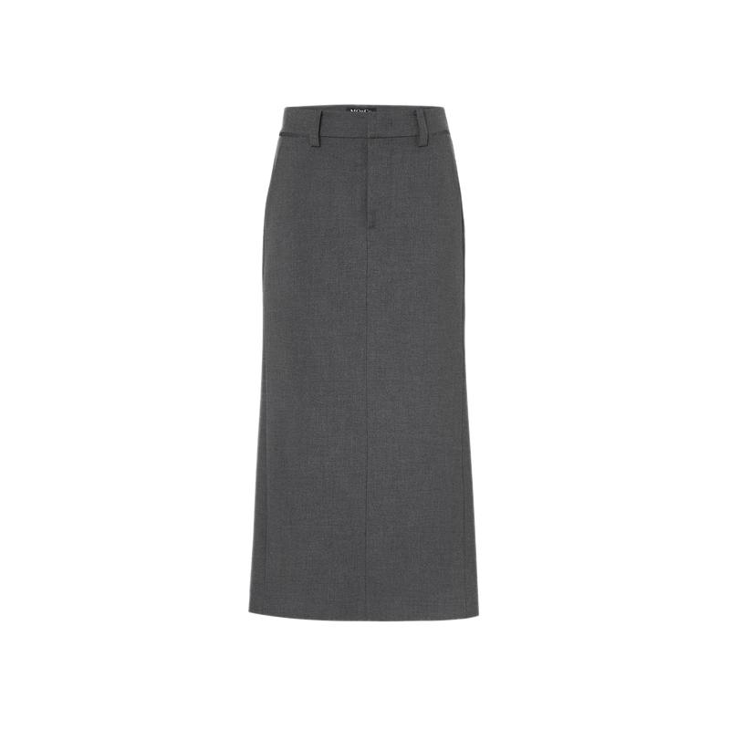 

MO&Co. Women s Minimalist High-Waist A-Line Long Skirt with Back Slit