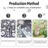 Frameless DIY Pearl Bead Painting Kit Cute Mouse Pattern Creative Relaxing Craft Canvas Home Decor Gift for Adults