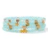 Set da 4 Pezzi Braccialetti Elastici con Perline di Cristallo Lucido Bohemien Facettati Colorati Braccialetti con Perline di Vetro di Cristallo Set di Braccialetti per Donne