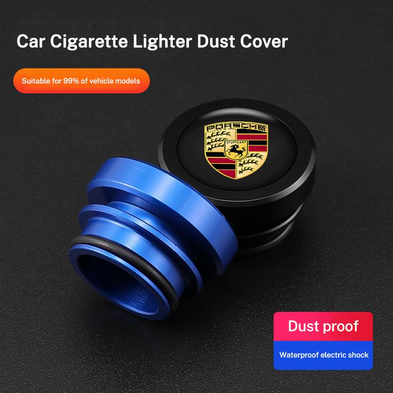 Car Cigarette Lighter Plug Cover Decoration DustProof Cap For Porsche 911 718 Cayenne Cayman Panamera Macan Taycan Boxster Pajun