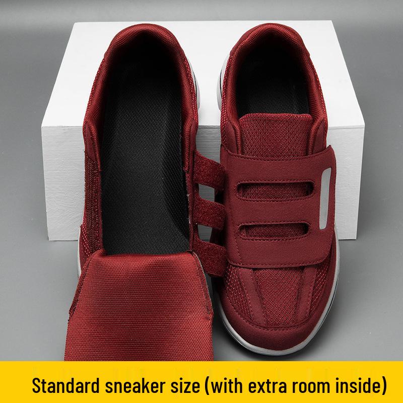 Dámská diabetická obuv nadměrné velikosti pro seniory s otoky, vbočeným palcem a širokými chodidly