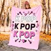 KPOP Flannel Blanket Soft Warm All-Season Throw, Design for Camping, Car Travel, Hiking Sofa, Bed, Office Perfect Gift for Parties