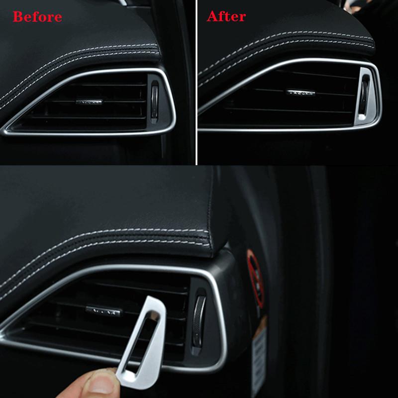 Car Styling Air Outlet Adjustment Switch Frame Decorative Trim Stickers Fit For Jaguar XE F-Pace Auto Interior