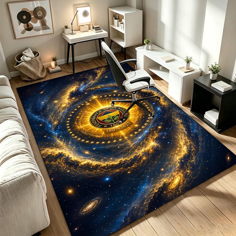 Fenerbahçe SK A rug suitable for office chair areas living rooms and computer desks perfect for home offices and an ideal holiday gift