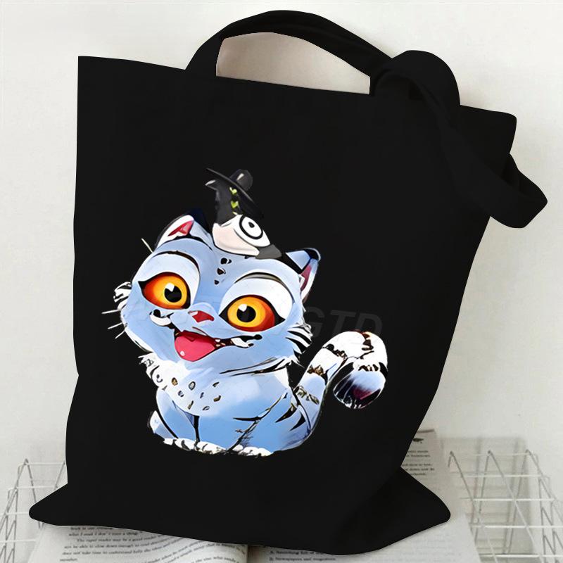 Witch Hunters Peripheral Printing Fashion Shoulder Bag Women's Large Capacity Student Portable Tote Bag Canvas Bag