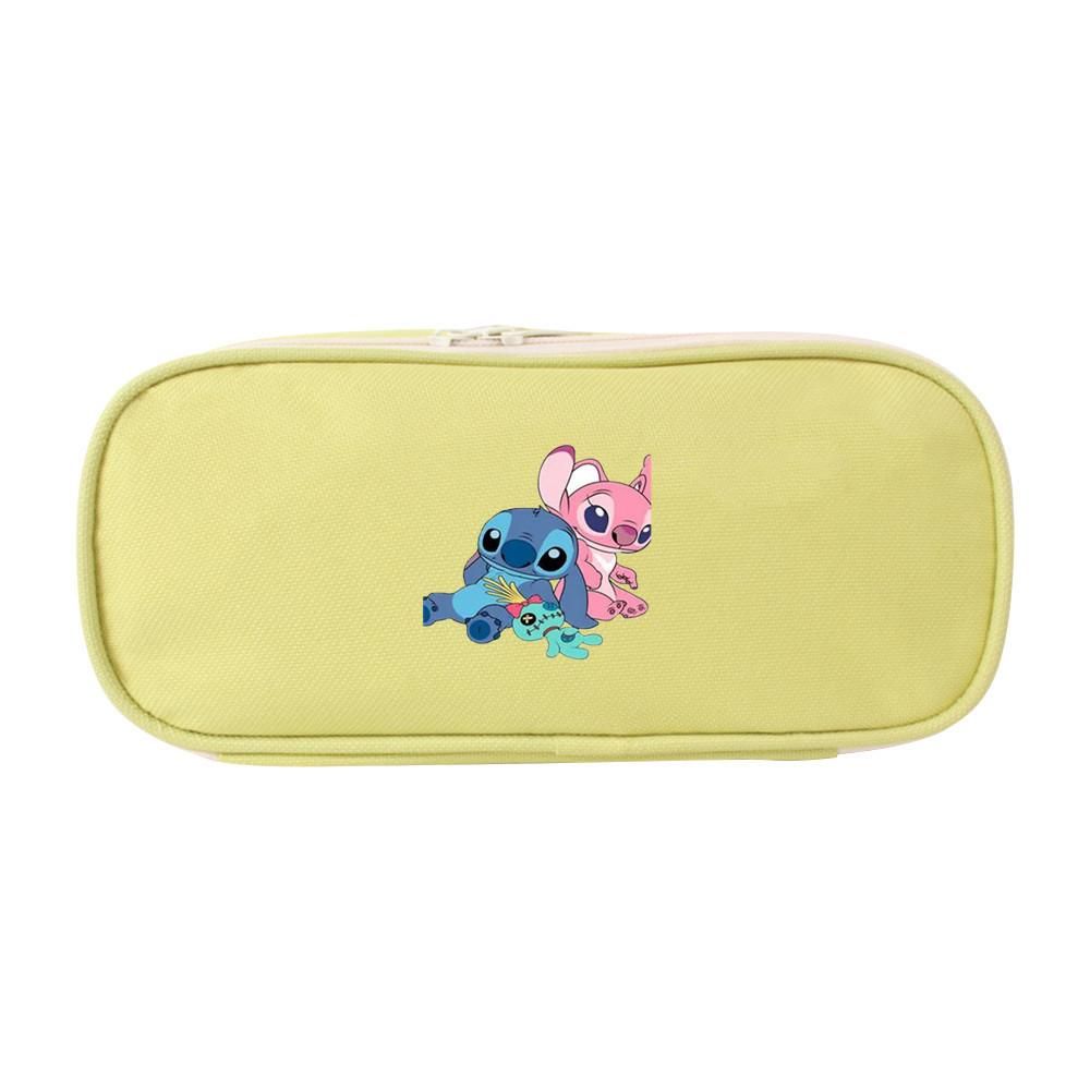 Stitch Colorful Pencil Case Canvas Storage Bag For Elementary School Students