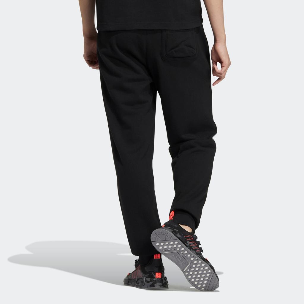 Adidas Originals Trefoil Logo Print Drawstring Elastic Waist Joggers Men Bottoms Black IC8166