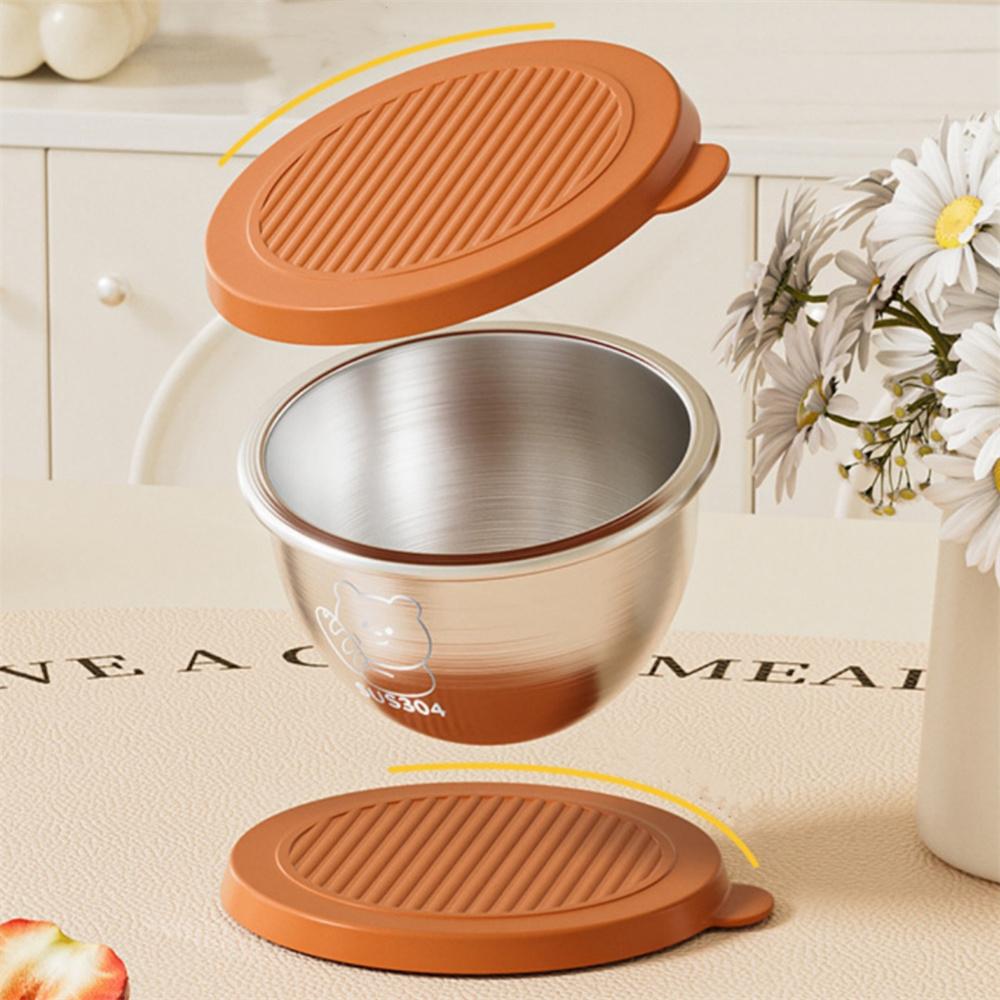 Leak-proof Seasoning Box Portable 304 Stainless Steel with Sealed Lid Condiment Containers Silicone Cover Sauce Cup