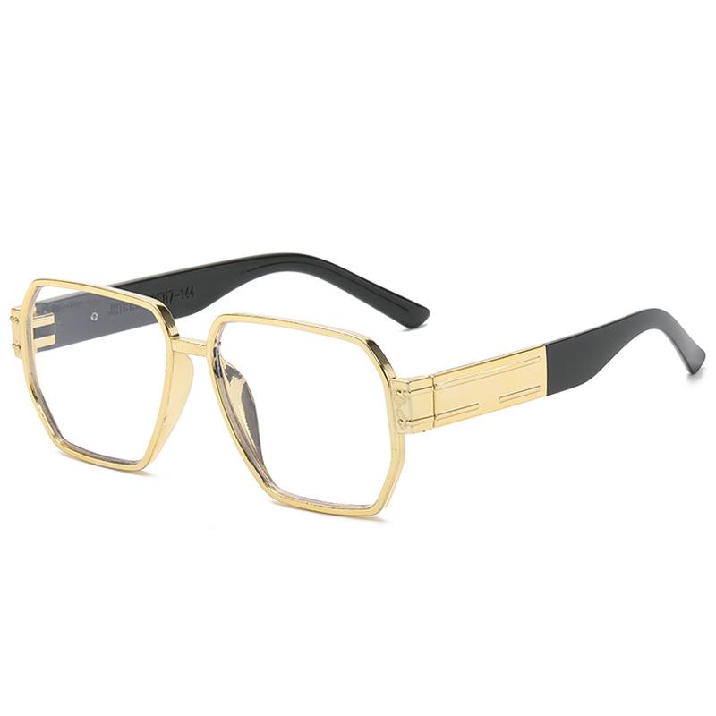 Non-polarized Fashion Irregular Retro Polygonal Men Sunglasses European and American Trendy Women's Sunglasses