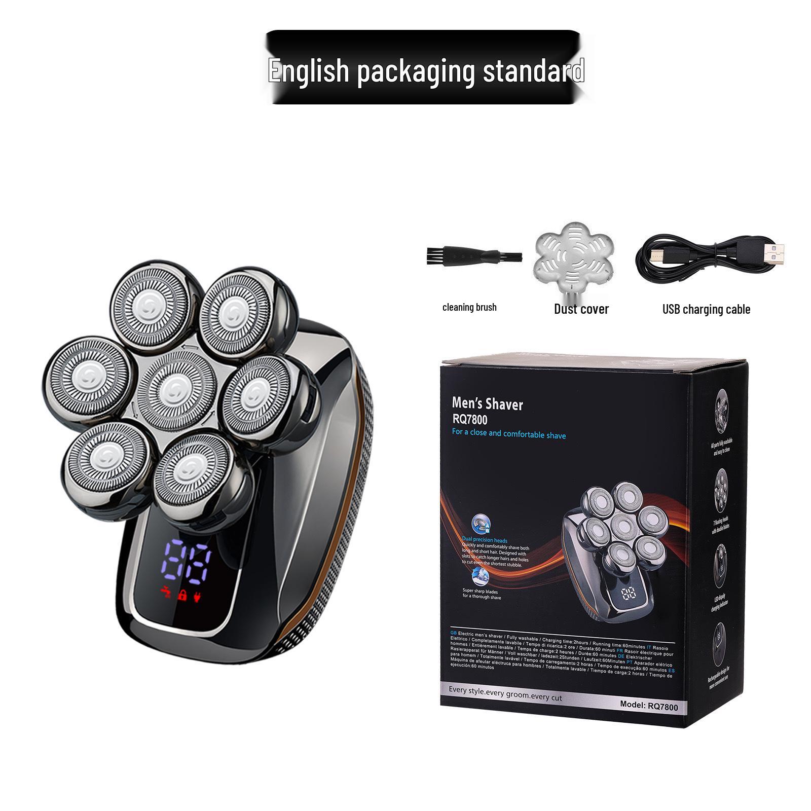 

Новая электрическая бритва для лысой головы - Бритва с 7 головками и машинка для стрижки волос для мужчин