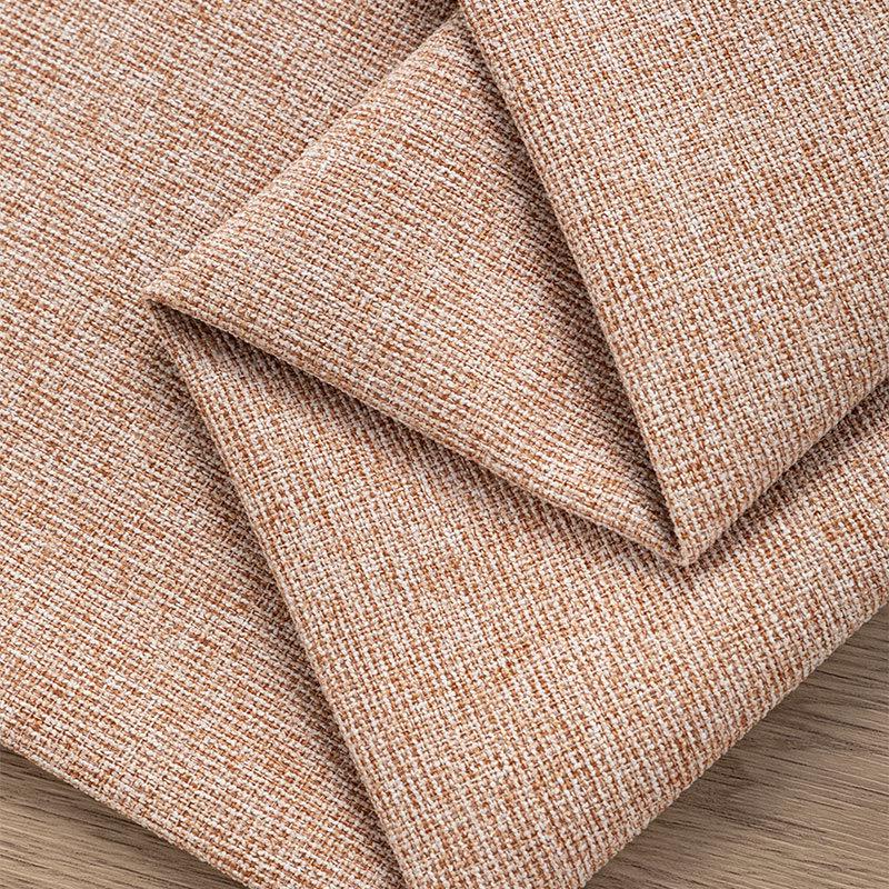 All-Polyester Solid Color Linen-Like Sofa Fabric with Soft Bag Process - Composite Flocking Fine Linen Canvas