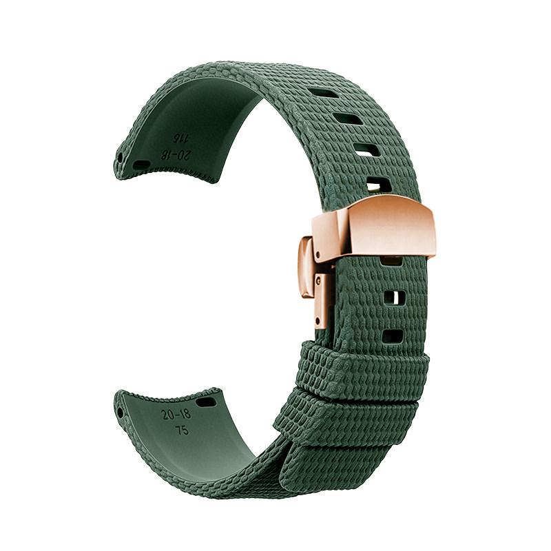 Curved arc-shaped fluororubber Watch strap for original OMEGA X Swatch X Blancpain Scuba Fifty Fathoms MoonSwatch FKM watchband