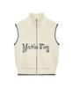 Mattengkim Matin Spell Point Knit Zip Up Vest In Ivory