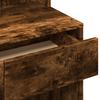 Makeup Table with Mirror Smoked Oak 80 x 41 x 144.5 cm
