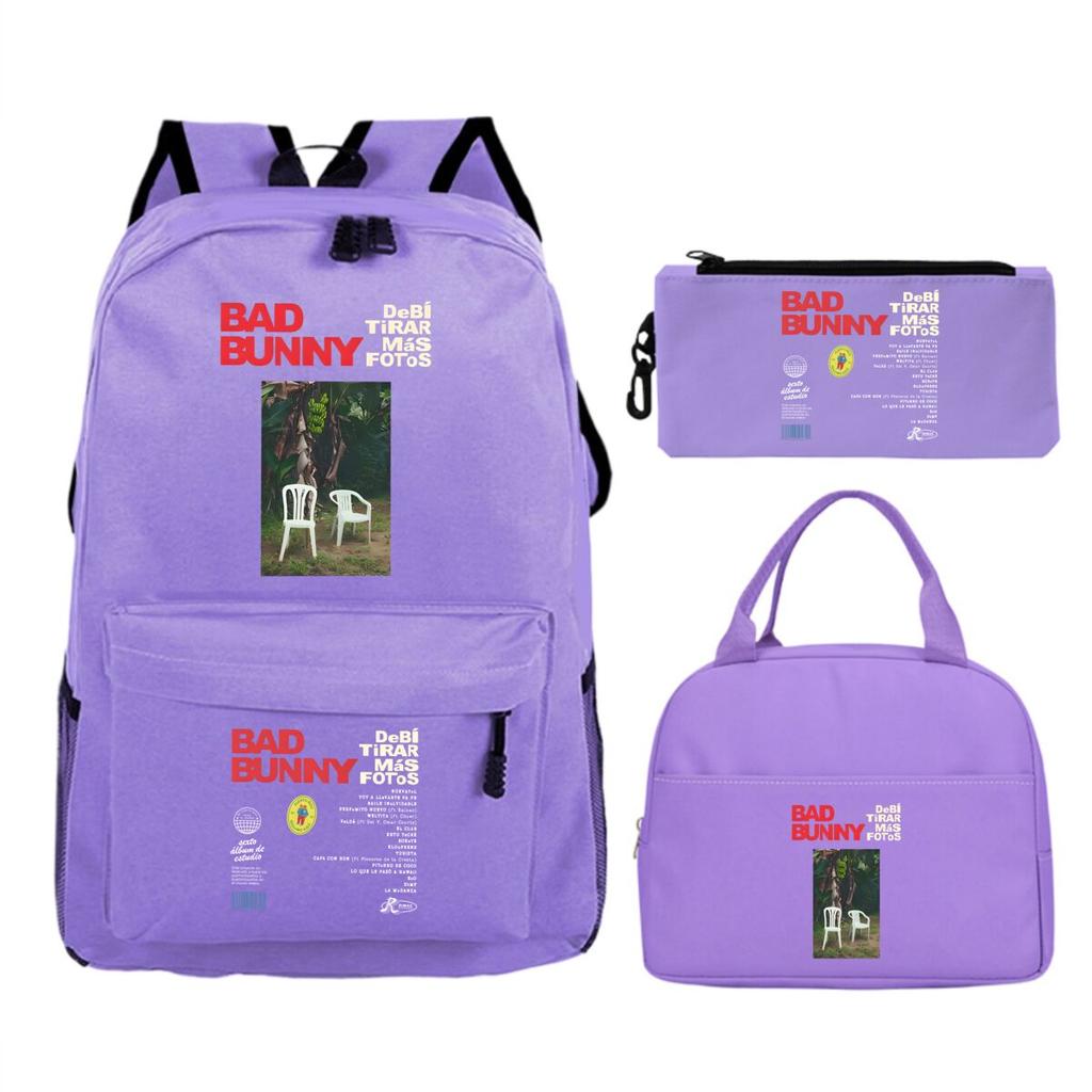 Lightweight 3Pcs School Backpack Set Rucksack Bookbag Lunch Bag Pencil Case Back To School Accessory for Teenage Boys Girls