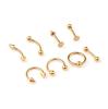 8-Style Stainless Steel Body Piercing Jewelry Set: Tongue, Lip, Eyebrow, Nose