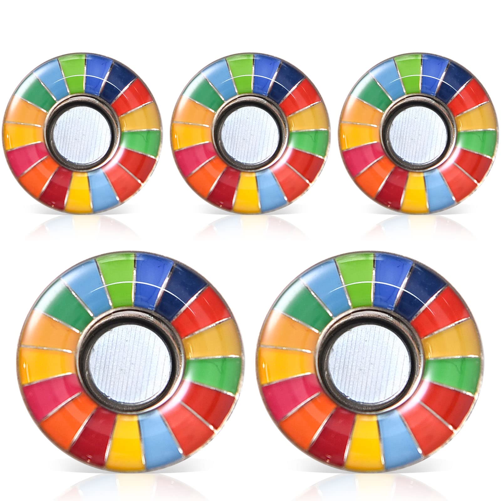 

Магнитный значок ЦУР Aoouik 25 мм Значок ЦУР Организации Объединенных Наций Пин-значок ЦУР Значок ЦУР 2030 На пути к устойчивому развитию (Округлая поверхность, серебристый)