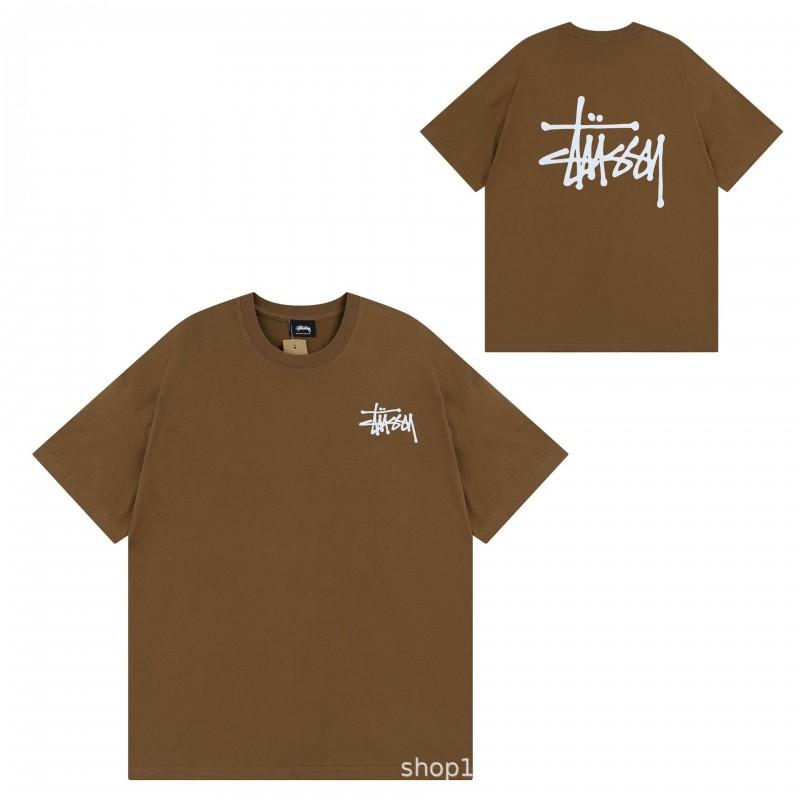 Short Sleeve T-Shirt Couples Street Style Letter Print Loose Fit Breathable Top