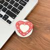 Women'S Magnetic Suction Is Suitable For Magsafe Watching Dramas, Desktop Mobile Phone Airbag Holder, Rhinestone, Heart-Shaped Mirror Sticker