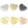 10Pcs Metal Heart Pendants Charms Dog Tags Candy Color for Bracelet Earrings Necklace DIY Jewelry Making Accessories Supplies