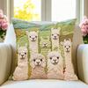 45X45Cm Pillowcase Square Cushion Cover Cute Cat Print Birthday Party Decoration For Home Sofa Bed Bedroom Living Room Decor