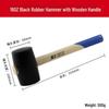 Tengda Solid Wood Handle Rubber Hammer for Tile Installation and Decoration