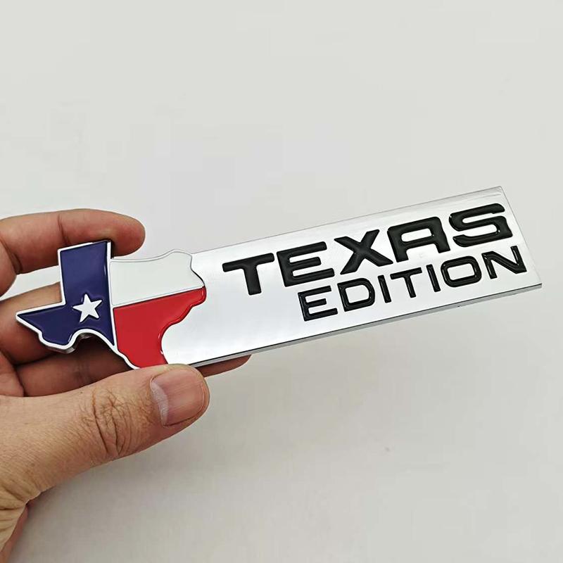 New 1pc 3D Metal Car Sticker Logo TEXAS EDITION Star Rear Trunk Badg Fender Side Emblem Decals For Chevy GMC SILVERADO SIERRA
