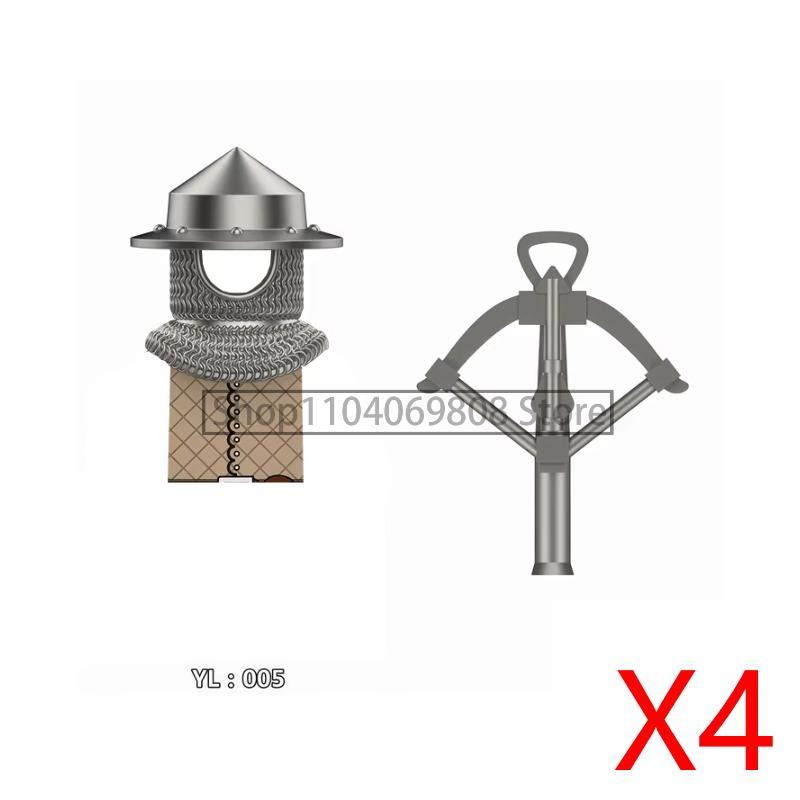 MOC Medieval Military Figures Building Blocks Castle Militia Soldier Dragon Gothic Knight Helmets Swords Shield Bricks Toys N06
