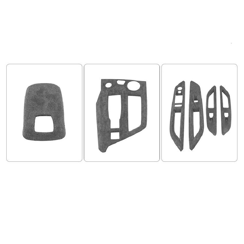 For Peugeot 4008 5008 2017-2023 Alcantara Suede Car Central Gear Knob Cover Shifter Panel Window Lift Frame Interior Accessories