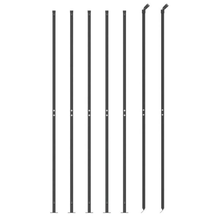 VidaXL Chain Link Fence with Flange, Decorative Fence Panel, Mesh Fence, Protective Barrier 153988