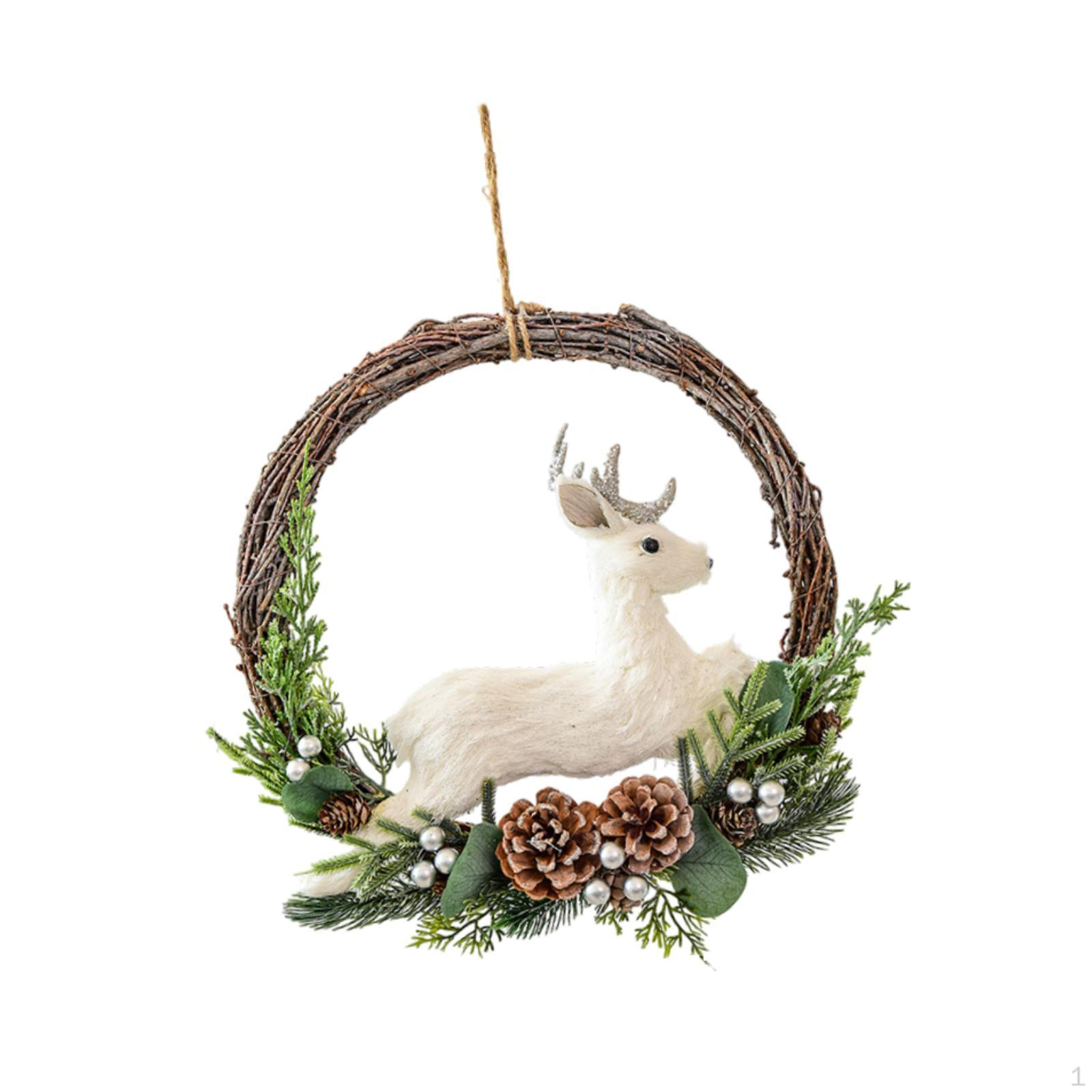 

Рождественский венок для входной двери, венок, гирлянда, White Deer
