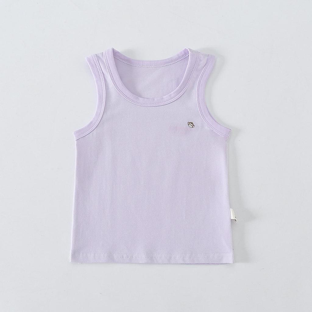 Unisex Summer Cotton Vest for Kids: Seamless, Breathable, Elastic Base Layer, Lightweight Sleeveless Top
