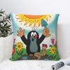 Mole Krtek Little Maulwurf Cartoon Pillowcase Printed Cushion Cover Decorations Throw Pillow Case Cover Home Square 18"