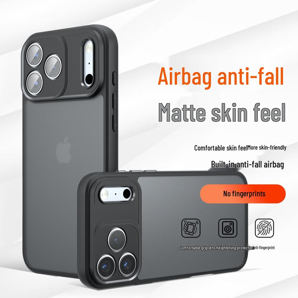 Magnetic Qi Armor Airbag Anti-Drop Frosted Case for iPhone 17 Pro Max