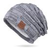 9875 Autumn/Winter Fleece-Lined Multi-Color Wool Knit Pullover Hat - Cozy Fashion for Women